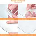 Clear Desk Mat, 23.6"x15.7" inch Large PVC Desk Protector Pad, Waterproof Non-Slip Round Edge Wipeable Writing Mat, Table Protector for Home Office