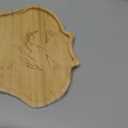 WILLKOMMEN Bat Shaped Charcuterie Board, Serving Platter, Bamboo Serving Tray 10" x 9" for Party Child Spooky Cheese Appetizer Board Serving Dishes Plate for Snacks, Candy, Cookies