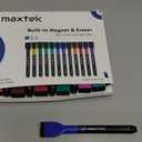 maxtek Magnetic Dry Erase Markers with Eraser - 12 Count Colorful Fine Tip Whiteboard Markers for Kids, Low Odor Whiteboard Markers for Calendar Boards White Board