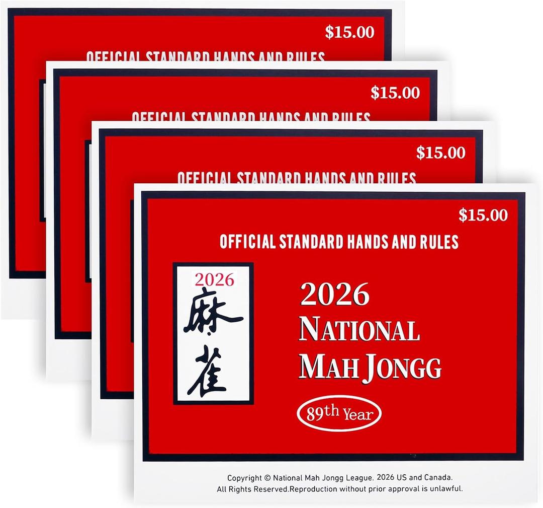 2026 Mahjong Card Official Rules and Hands - 4 Pcs