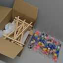 10Pack 8x10 Inch Canvas and Easel Set, Art Canvas Boards Bulk with Easel Stand, Mini Acrylic Paint & Brushes Set, Paint Trays, Sip and Paint Kit for Adults Couples Day Night Paint Party