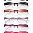 Gaoye Reading Glasses for Women, 6 pack Fashion Readers for Women Men Spring Hinge Eye Glasses, Blue Light Reading Glasses