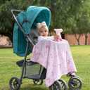 Vianney Baby Girl Blanket Pink Fleece with Giraffes 30x40 Inches Lightweight Cozy Throw for Cribs Strollers Car Seats Machine Washable Infant Receiving Blanket