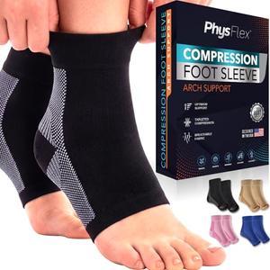 Ankle Brace Socks - Ankle Compression Sleeve - Foot Brace for Women & Men - Tendonitis & Arthritis Ankle Support Sports Running, Plantar Fasciitis Relief & Stabilizing Ankle Wrap