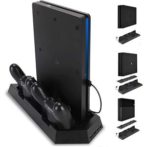 Controller Charger Station for PlayStation4/PS4Slim,Vertical Stand with Dual Controller Charging Dock Station,Dual Cooling Fan and 3 USB Ports(Only for PlayStation4+PS4Slim)
