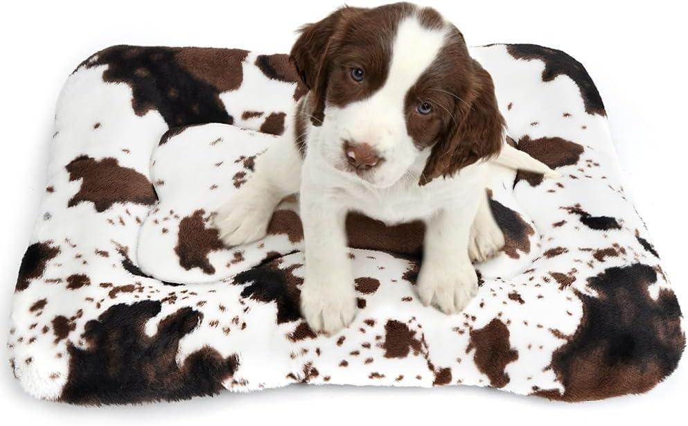 Dog Bed Crate Pad Pet Cushion Crate Mat Puppy Bed for Small Dogs Soft Fluffy Kennel Pad for Dog Crate, Anti-Slip (Medium)