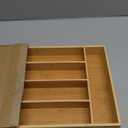 Silverware Organizer, 10 Inch Utensil Organizer Kitchen Drawer Organizer Bamboo Silverware Holder Cutlery Tray Organizer in Drawer Flatware Organizer Tray(5 slots, Natural