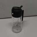 TrendPlain 16oz/470ml Glass Olive Oil Sprayer for Cooking  2 in 1 Olive Oil Dispenser Bottle for Kitchen Gadgets and Air Fryer Accessories, Salad, BBQ - Black