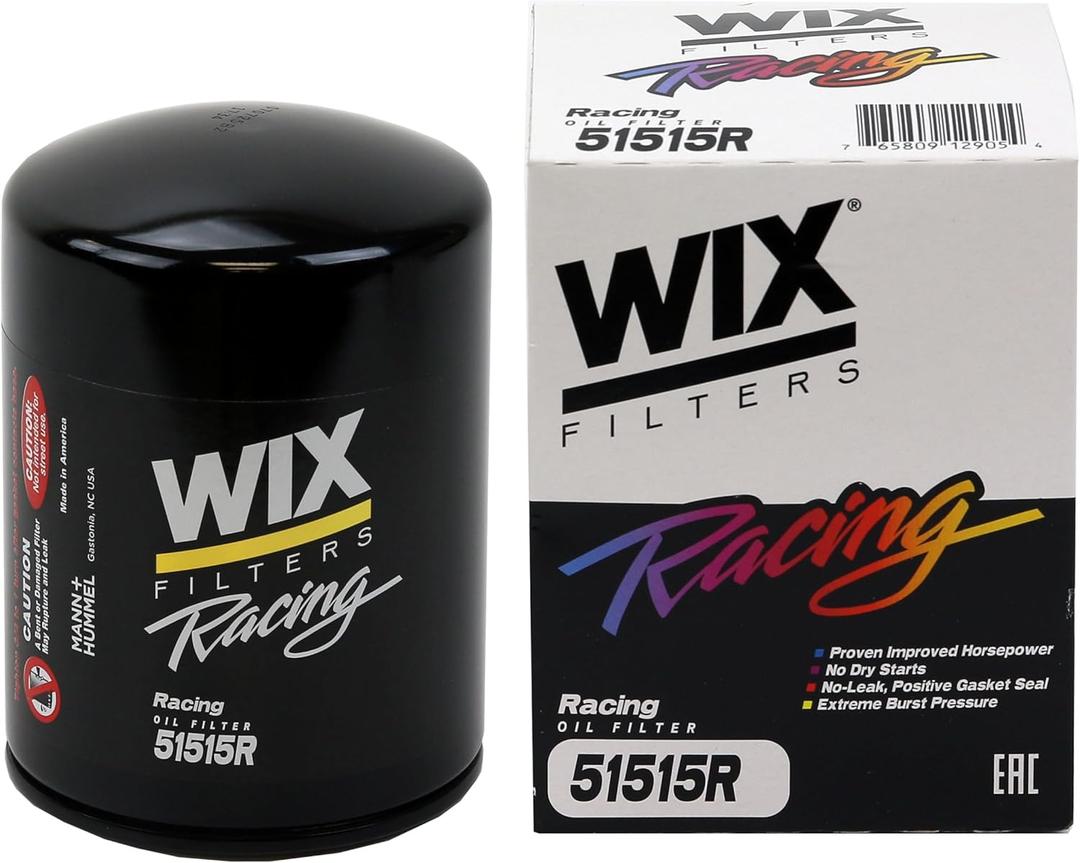 WIX 51515R Racing High Efficiency Endurance Oil Filter, Built for Dirt, Clay or Off-Road Tracks