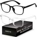 Blue Light Blocking Glasses - Fashion Square Eyeglasses, Anti UV Ray Computer Gaming Glasses Blue Blockers for Women/Men