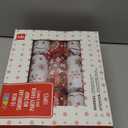 JOYIN 10 Pack Christmas No Snap Party Table Favor with Red & White Snowflake Design, with Party Hat, Joke & Little Gift Inside, for Xmas Gift, Christmas Seasonal Holiday Dinner Traditions