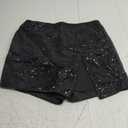 SweatyRocks Women's High Waisted Asymmetrical Wrap Hem Glitter Skorts Skirt with Shorts (Large, Sequins Black)