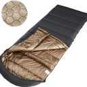 WILDROOTS Warm Sleeping Bags for Adults, Backpacking Lightweight, Cold Weather Sleeping Bag for Warm Camping Hiking Outdoor, Travel Hunting with Compression Bags, Black