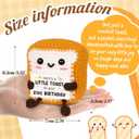 A Little Toast to Your 21st Birthday - Mini Handmade Crochet Toast Gifts for 21st birthday female Male, Funny 21st Birthday Gifts for Her Him Daughter Son Sister Friend, Adult Handmade Crochet