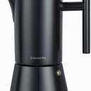 Easyworkz Diego Stovetop Espresso Maker Stainless Steel Italian Coffee Machine Maker 12Cup 17.5 oz Moka Pot Induction Espresso Pot - Matte Black