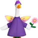Kavoc Butterfly Goose Outfit Porch Goose Clothes for 23" Lawn Outdoor Garden Yard Patio Statue Spring Decor