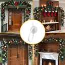 2 x 10 PCS Valentine's Day Garland Hangers for Mantle, Adjustable Garland Round Adhesive Hook for Fireplace, Stocking 10" Releasable Zip Ties Clips Wreath Holder for Door Frame, Furniture Straps