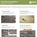 Universal Trim Sill for EverStone Faux Siding Panels, 48"W x 2"D x 2"H, Grey Granite Color