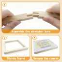 12PCS Needlepoint Stretcher Bars for Needlework 6"/7"/8" with 50 Thumb Tacks ,Wooden Canvas Stretcher Bars for Embroidery Stitch Frame Set Bundle6"/7"/8"