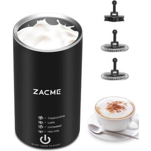 ZACME Milk Frother, 4 in 1 Electric Milk Steamer, Automatic Hot and Cold Foam Maker and Milk Warmer for Coffee, Latte, Cappuccino, Hot Chocolate, Macchiato