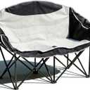 Double Camping Chairs, Heavy Duty Outdoor Camping Chair 2 Person Folding Loveseat Chair with Cup Holders for Outdoor Camping Sports Fishing for Adults, 1.88 ft x 4.75 ft x 3.02 ft