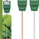 Kensizer Soil Tester, Soil Moisture/pH Meter, Gardening Farm Lawn Test Kit Tool, Digital Plant Probe, Water Hydrometer for Indoor Outdoor, No Battery Required