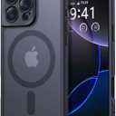 Thomo Magnetic for iPhone 16 Pro Max Case, [Full Camera Protection] [Compatible with Magsafe] Military-Grade Shockproof, Anti-Fingerprint Translucent Matte Phone Case,Black