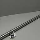 BRIOFOX Industrial Shower Curtain Rod - Never Rust Non-Slip 43-72 Inch 304 Stainless Steel, Chrome