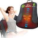 Ultrathin Back Massager for Pain Relief Deep Tissue with 4D Kneading, Heating & Red Light Therapy, Cordless Back Massager with Heat for Shoulders, Gift for Home Office Car Use for Men Women