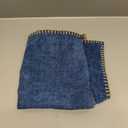 ANRODUO Pack of 2 Navy Blue Chenille Throw Pillow Covers 18x18 Inch Farmhouse Decorative Pillow Covers with Stitched Edge Soft Throw Pillows for Couch Sofa Bed and Living Room Boho Home Decor