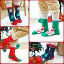 5 Pairs Christmas Socks Children Xmas Socks Crew Cotton Socks for 1-3/3-5/6-8/9-12 Children Toddlers Boys Girls
