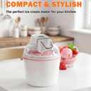 Ice Cream Maker, 1.6 Quarts Ice Cream, Gelato, Sorbet, Milkshakes, Frozen Yogurt Machine for Home, Ice Cream Double Insulated Machine with LCD Screen and Timer, Easy to Clean and Quick
