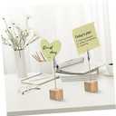 20pcs Vertical Memo Holders with Clips Rustic Table Card Holders for Photos Menus Notes Elegant Place Card Display Stands for Home Office Parties
