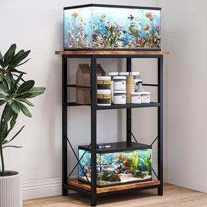 5-10 Gallon Fish Tank Stand, 3-Tier Aquarium Stand with Storage