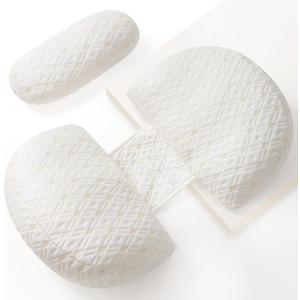 Pregnancy Pillow for Sleeping, Maternity Pillow for Pregnant Women - Double Sided Support for Back, Hip & Leg Pain Relief, 30 Slope Design, Removable Cover Hypoallergenic Filling(White Gold)