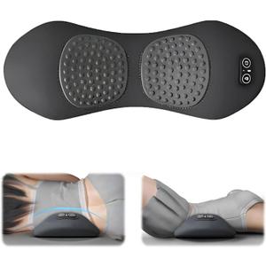 Lumbar Massage Pillow, Therapillow Traction Massager with Heat, 3-in-1 Neck Massage Heating Traction, Memory Foam 1pc