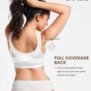 BRABIC Front Closure Bras for Women Compression Surgical Bra No Underwire Full Coverage Wireless Bralette, White, XL (White, XL)