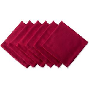 DII Variegated Tabletop Collection, Napkin Set, 20x20, Tango Red, 6 Piece