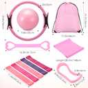 Pilates Kit for Home Workouts Pilate Essentials Kit, Pink