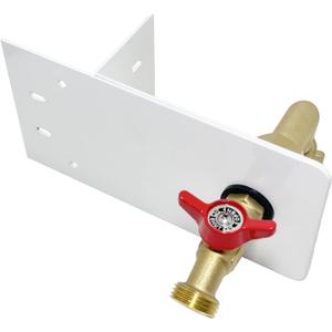 Garden hose faucets, backyard hose holders, outdoor balcony Hose Bibb Valve, faucet screen clamping bases, faucet holders for laying a hose in a lanai or any screened window(WHITE)