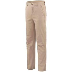 Bienzoe Boy's Cotton Stretchy Adjustable Waist School Uniforms Pants Khaki 16