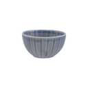 Creative Co-Op Medium Stoneware Ribbed Bowl with Reactive Glaze, Light Blue, Set of 4