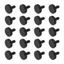 MECCANIXITY 15pcs M5 x 6mm Knurled Thumb Screws, Black Steel Flat Head Thumb Screws Metric Knurled Bolts Grip Knobs Hand Tighten Thread Fasteners