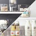 BINO | Stackable Storage Bins, Small - 2 Pack | THE STACKER COLLECTION | Clear Plastic | Built-In Handles | BPA-Free | Containers for Organizing Kitchen Pantry | Multi-Use Organizer