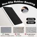 TYUU Black Bathroom Runner Rugs, Ultra Soft Long Bath Mat Machine Washable Super Absorbent Quick Dry Bathroom Runner Rug 16 x 60 Non Slip, Black 16" x 60"