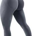 Scrunch Butt Leggings for Women Amplify Contour Legging Seamless Yoga Pants Workout Gym Booty Lifting Tights (Small, Cement Ash)