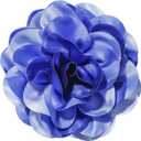 7.5in Extra Large Rose Brooch Valentine's Day Exquisite Shiny Satin Camellia Brooch Oversized Flower Brooch Lapel Pin,Suitable For Women Dance Banquet Wedding Hair Clothing Accessories (Blue)