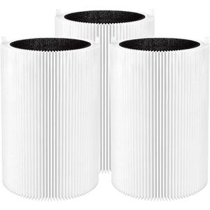 3 Pack Blue Pure 411 Filter Replacement Compatible with Blueair Blue Pure 411 Genuine, 411+, 411 Auto and MINI Air Purifiers, Package Include the 3 Particle and 3 Activated Carbon Filter