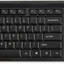 Amazon Basics 2.4GHz Wireless Keyboard and Mouse Combo Set, Quiet and Compact US Layout, Plug and Play, Unifying USB Receiver, Black