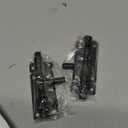 JQK Door Security Slide Latch Lock Barrel Bolt, 304 Stainless Steel Sliding Gate Latches Thickened 1.4mm with Padlock Hole, Black, 2 Pack HBB120-BK-P2
